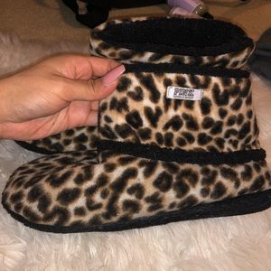 PINK cheetah slippers